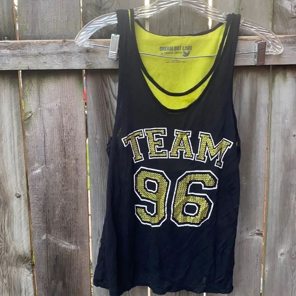 Dream out loud jersey tank top sz. L